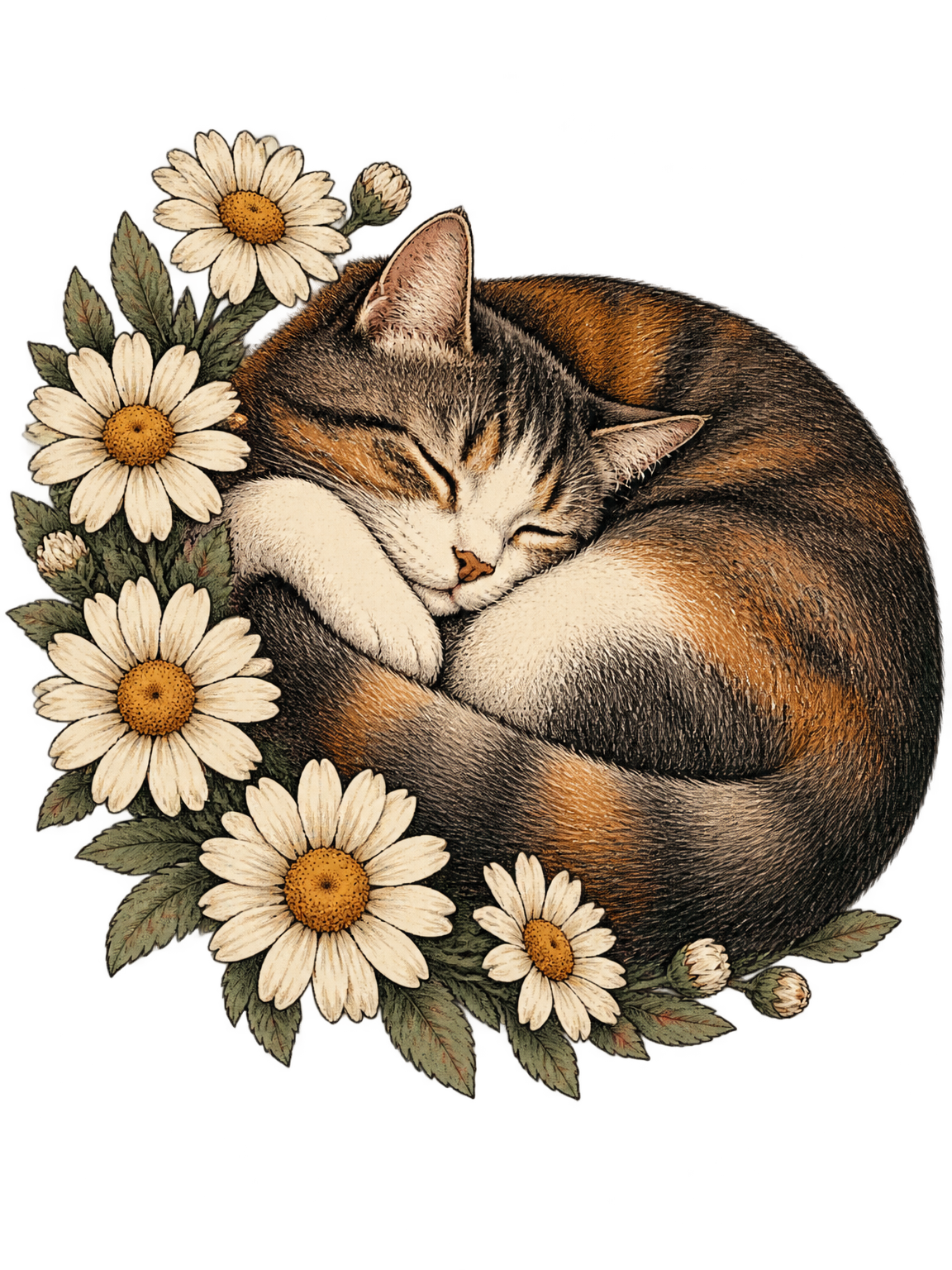 Daisy Nap — low-quality artwork demo, not a product photo